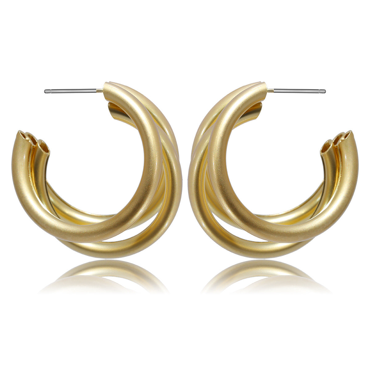 European and American Cross Border Jewelry: Retro and Diverse Geometric Earrings with Simple Stars and Imitation Pearl Accents for Women