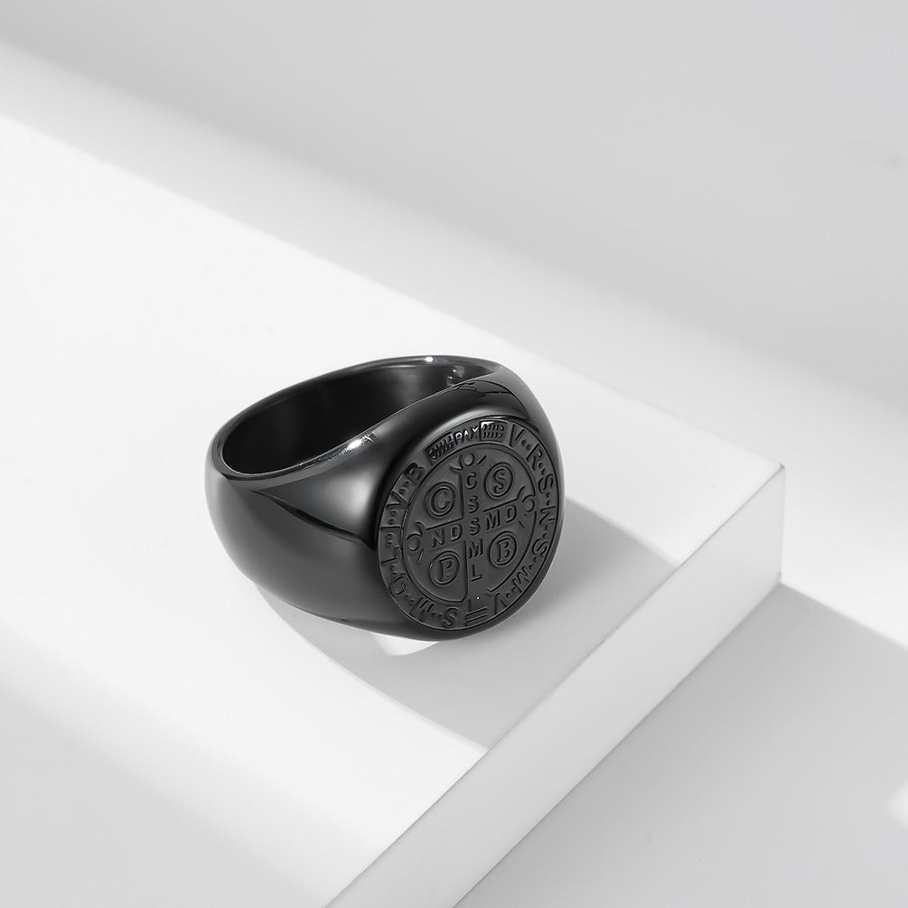 Steel Ring - Statement Cross Ring Jewelry