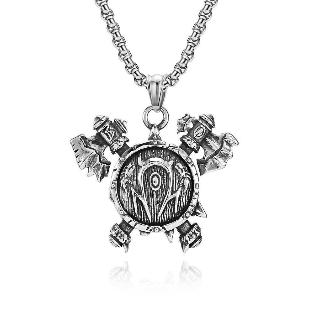 Planderful Vikings Tomahawk Pendant Necklace For Nordic Vintage Punk Street Style Enthusiasts