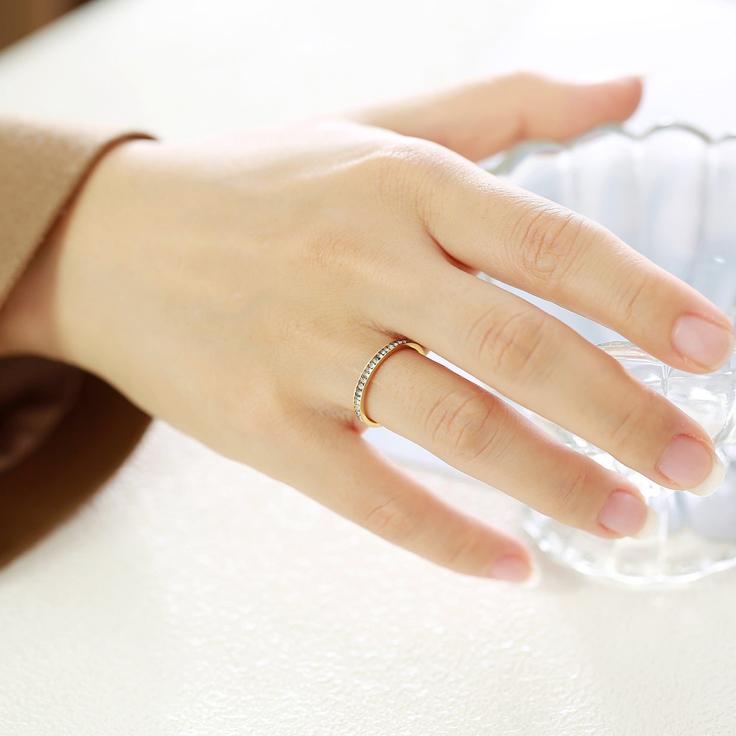 Japanese And Korean Personality Simple Style Women's Ring