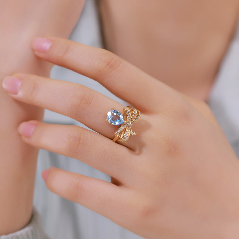 S925 Sterling Silver Bow Ring