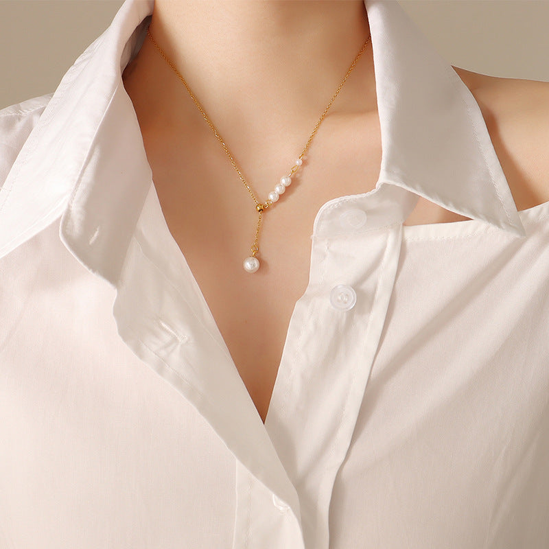 French Retro Style Pearl Necklace - Personalized Women's Jewelry