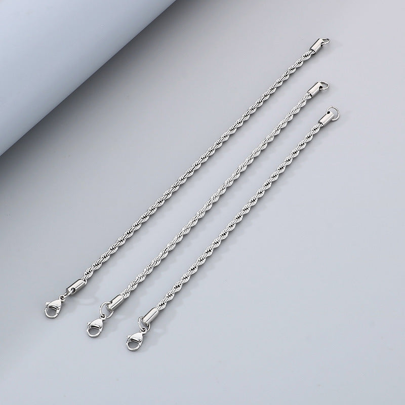 Twist Twist Rope Bracelet – In Europe & The United States – Stainless Steel Twist Chain