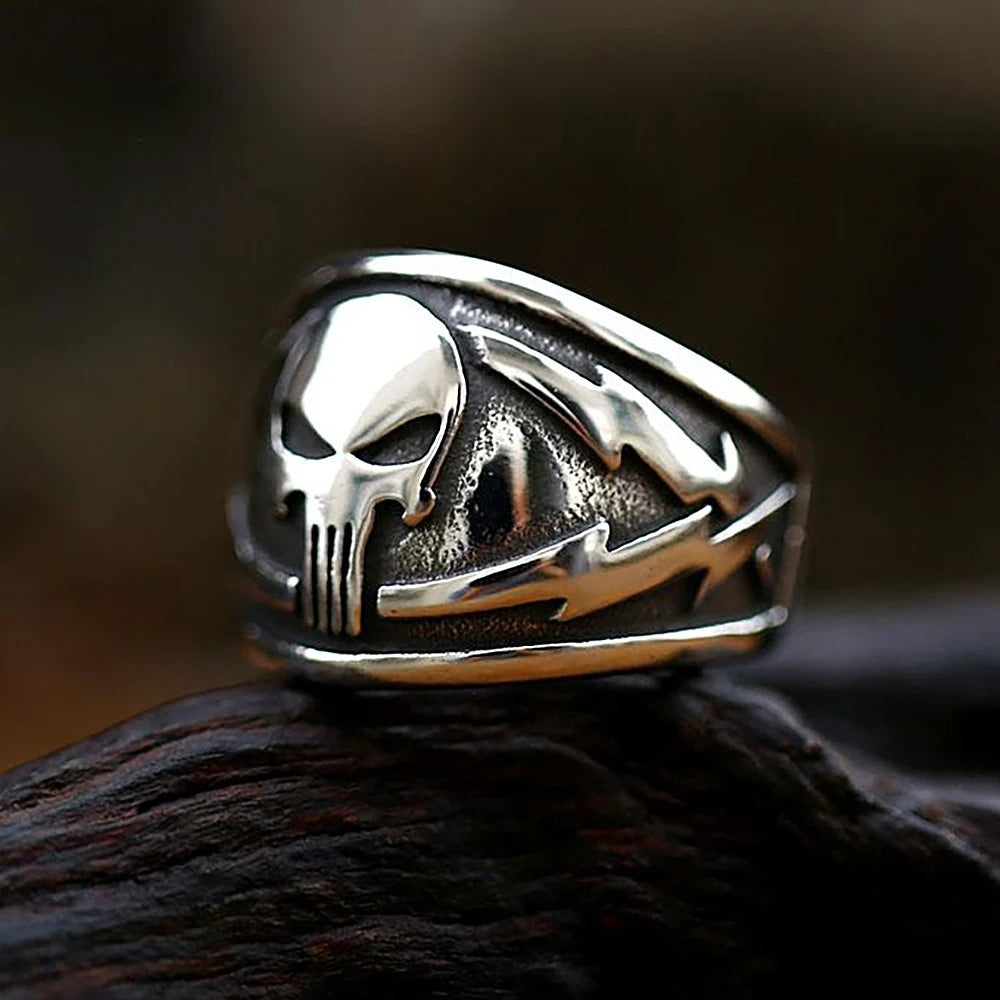 Punk Skull Stainless Steel Men's Ring