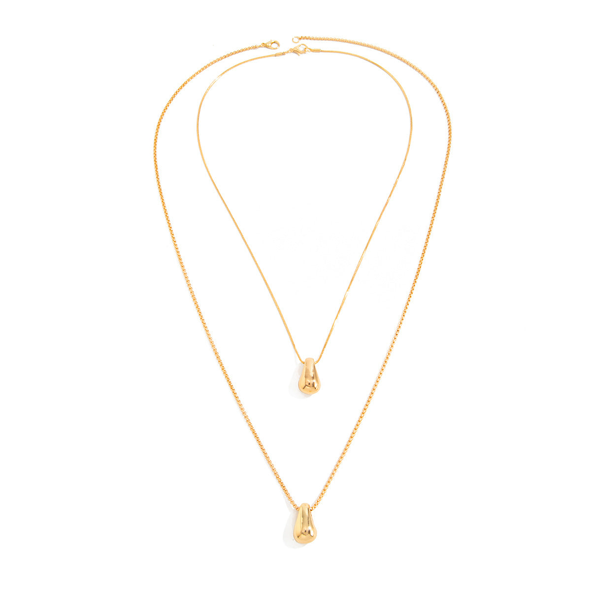 Sculptural Teardrop Fringe Necklace