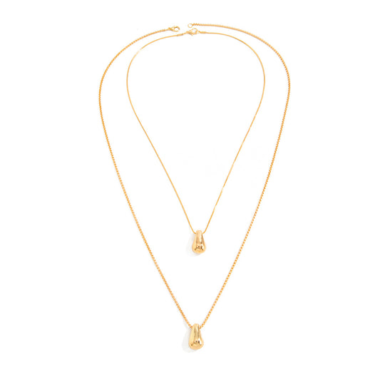 Sculptural Teardrop Fringe Necklace