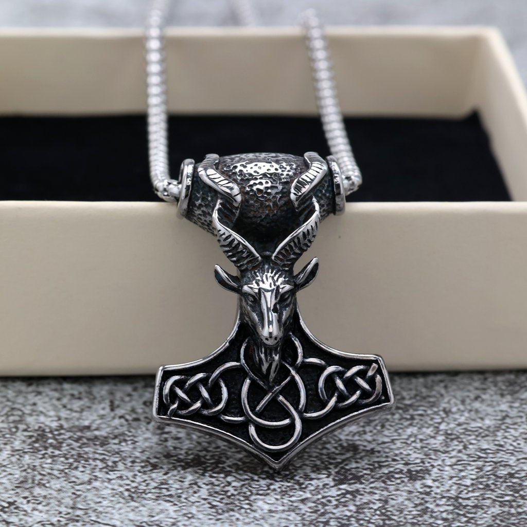 Vintage Stainless Steel Men's Pendant Necklace