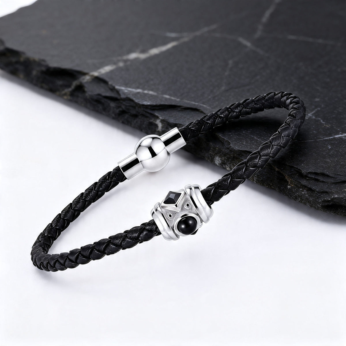 Zircon Stainless Steel Bracelet for Men