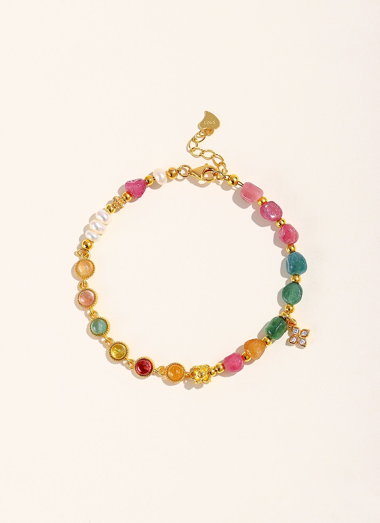 Planderful Fortune's Favor Bracelet – Elegant Tourmaline and Pearl Design
