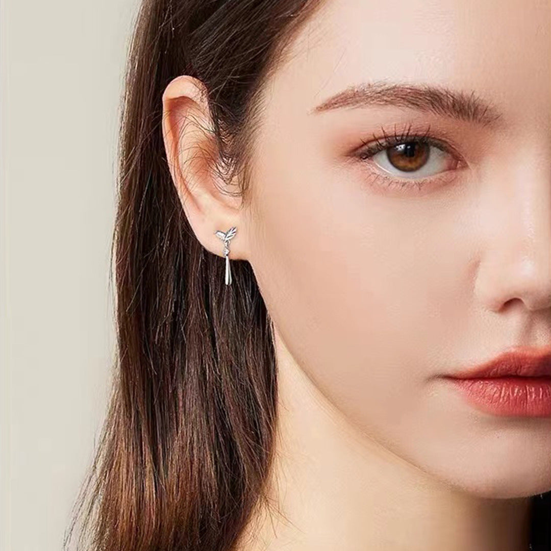 Minimalist Simple 925 Sterling Silver Women's Earrings
