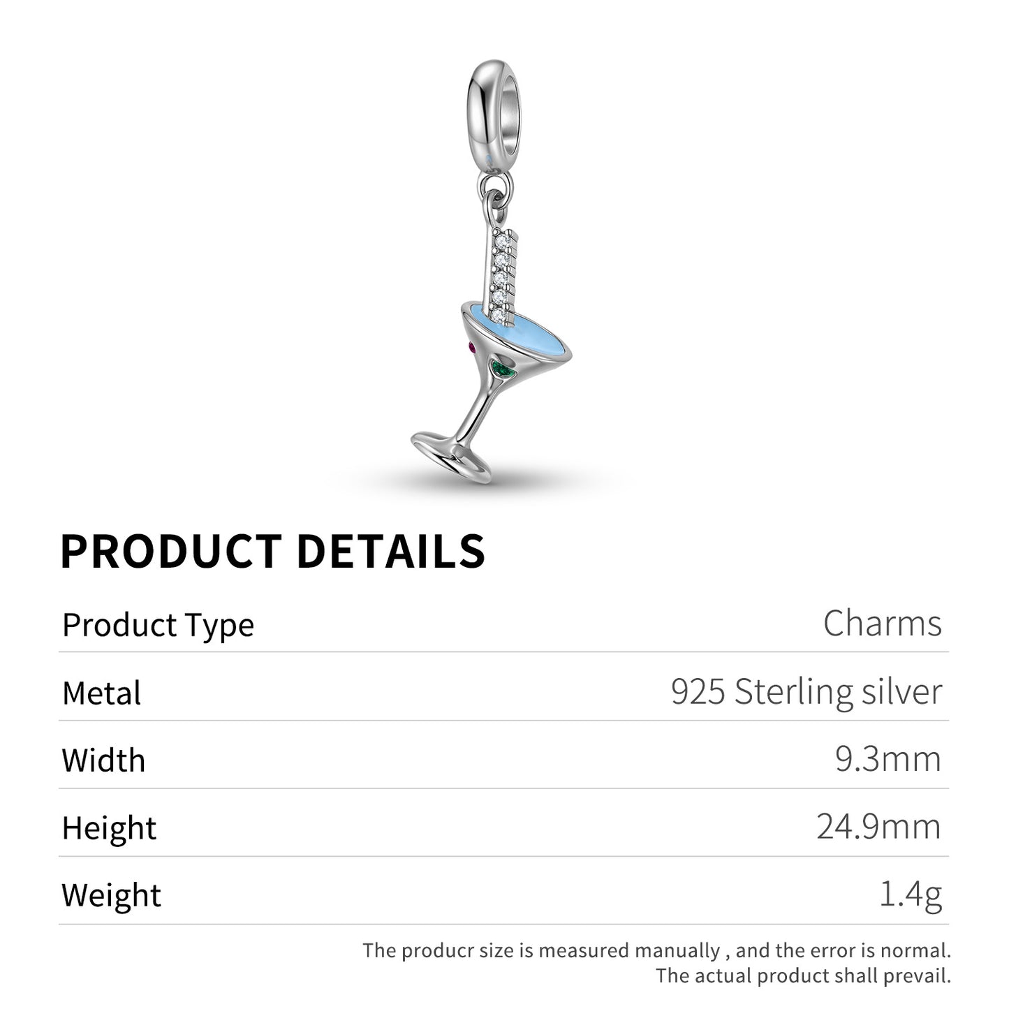 Planderful Jewelry Ice Cube Sterling Silver Pendant