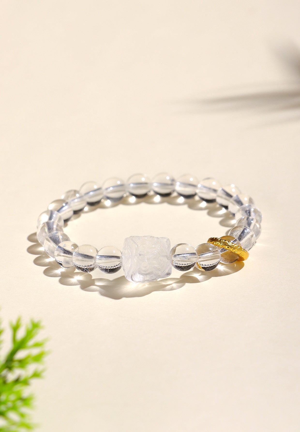 Planderful Fortune's Favor Bracelet – Elegant Crystal and Silver Obsidian Design