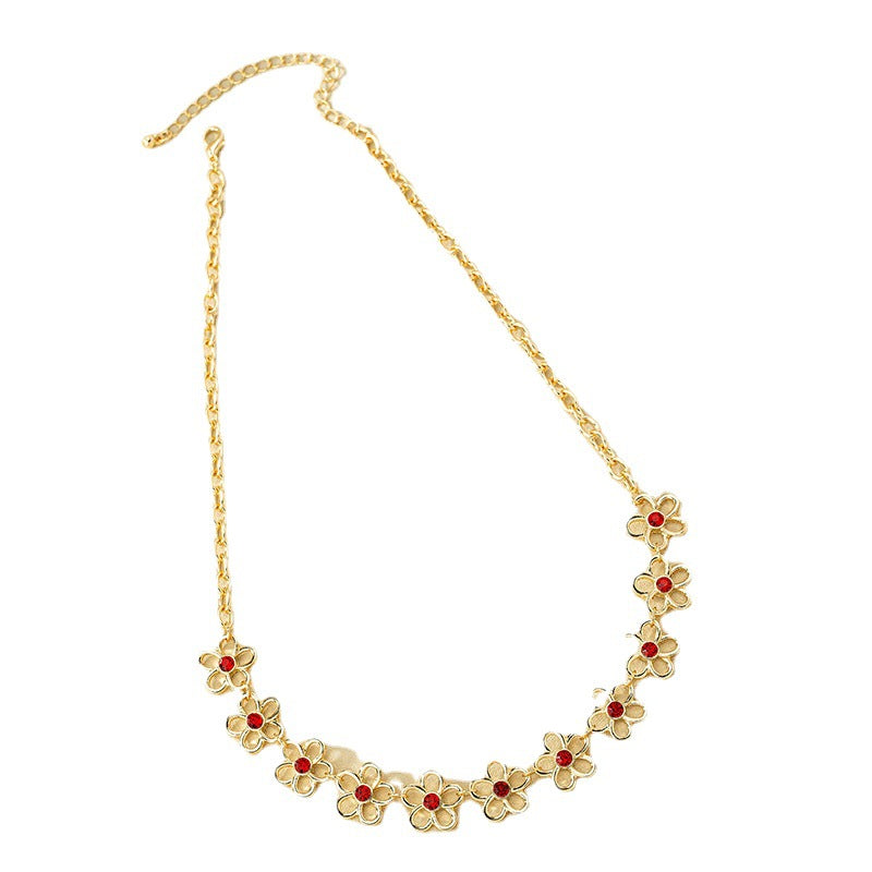 High Fashion Metal Flower Necklace with Unique Personality Details - Wholesale Jewelry