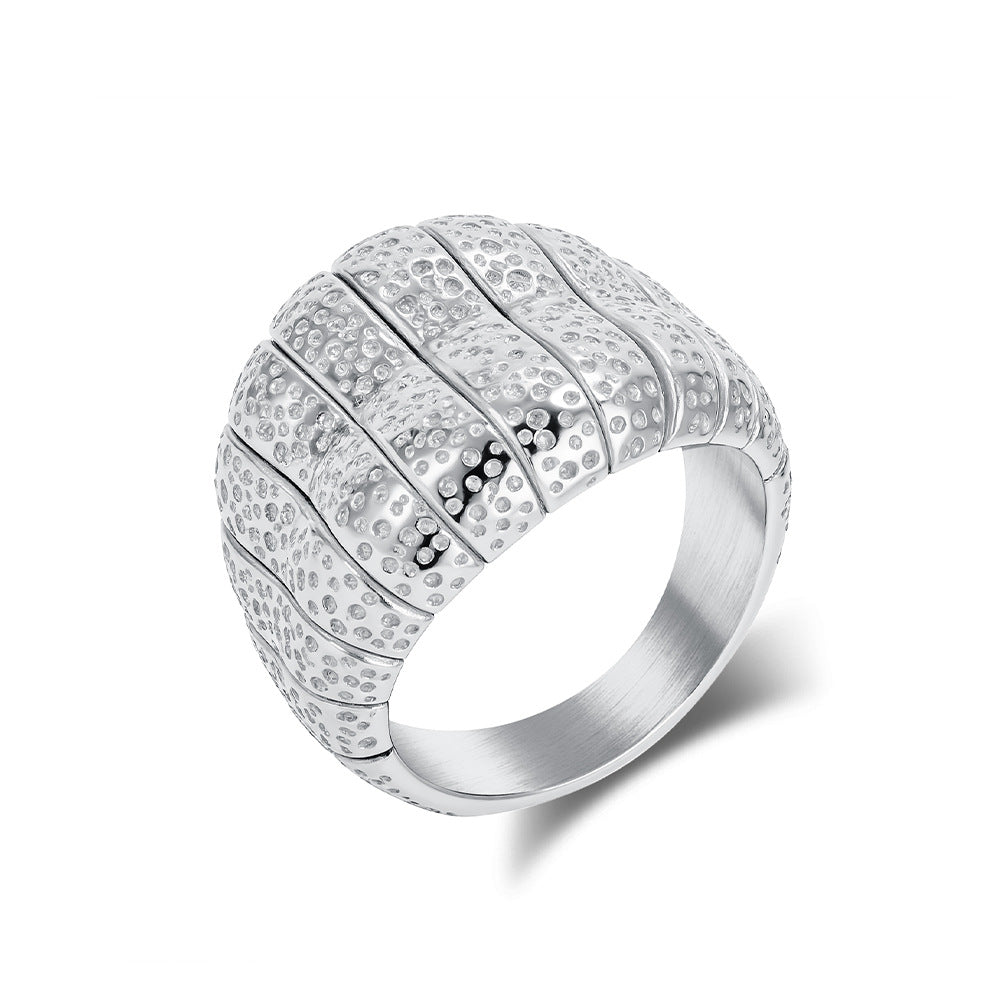 Planderful 18K Gold Plated Titanium Steel Ring For Women Personalized Everyday Genie Jewelry