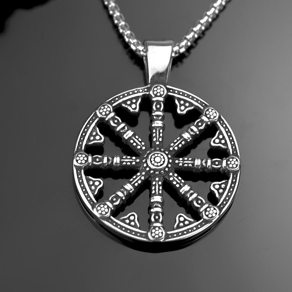 Retro Men's Jewelry Stainless Steel Nautical Compass Pendant