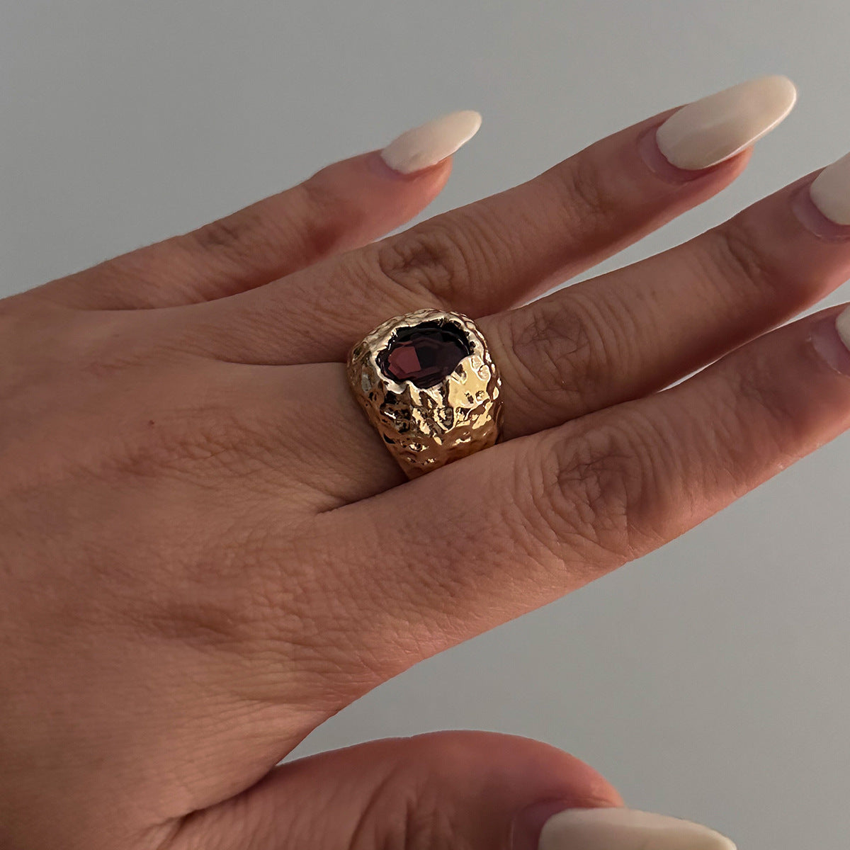 Planderful Vienna Verve Ring – Exaggerated Punk Geometric Design