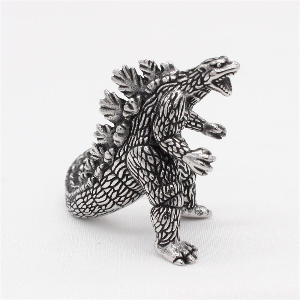 Planderful Dinosaur Pendant Titanium Steel Ornament For Unisex Retro Style Lovers Everyday Genie Collection