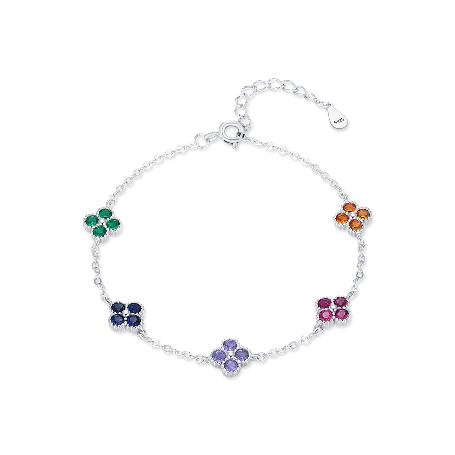 Planderful Everyday Genie Bracelet – Cute Four-Leaf Clover Design with Zircon Accents