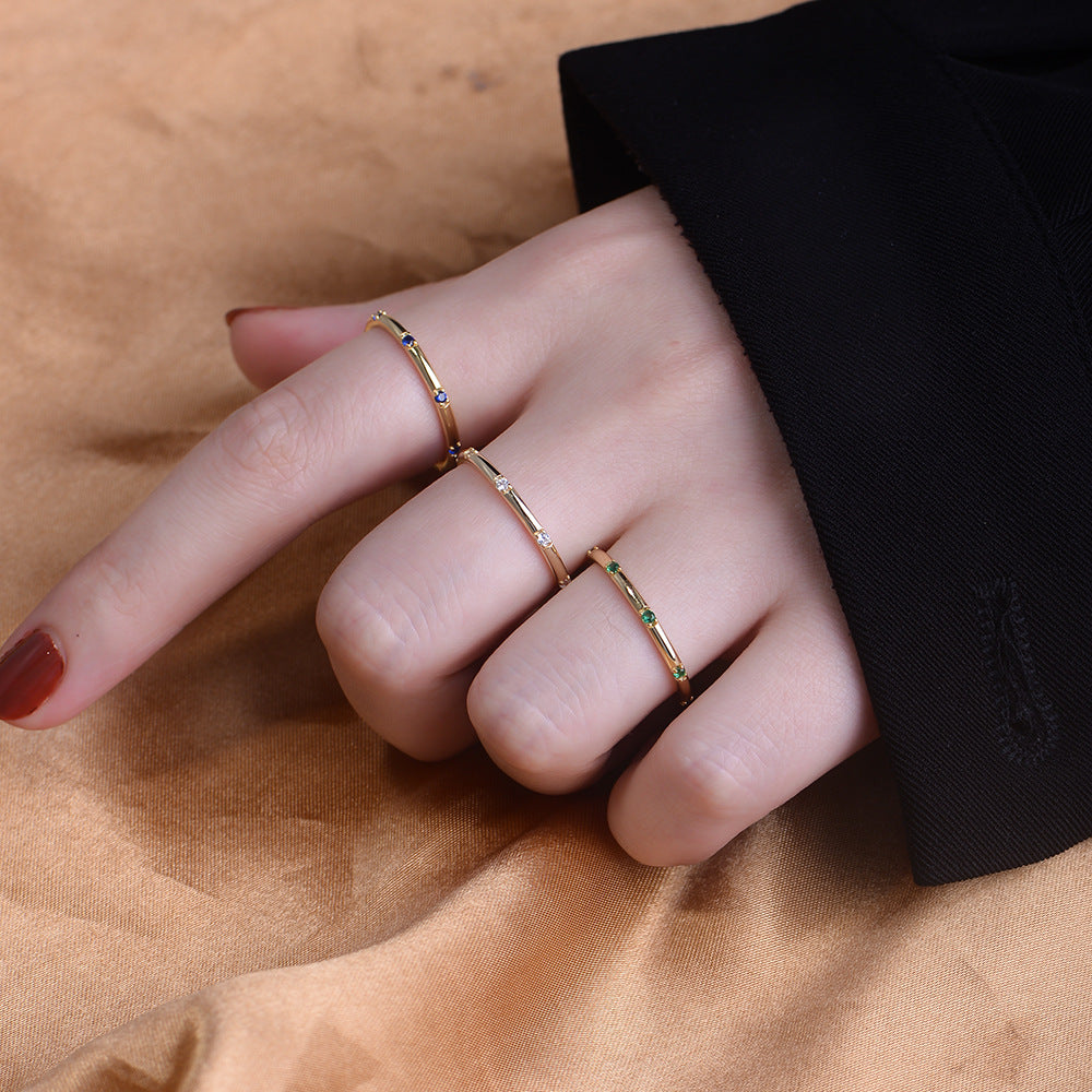 S925 Sterling Silver Zircon Ring Style Zircon Ring