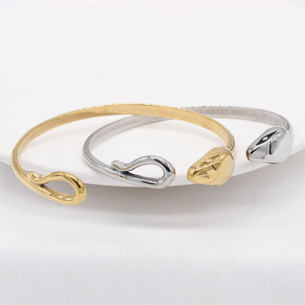 Titanium Steel Snake Bracelet Unisex For Men And Women Premium Durable Planderful Everyday Genie