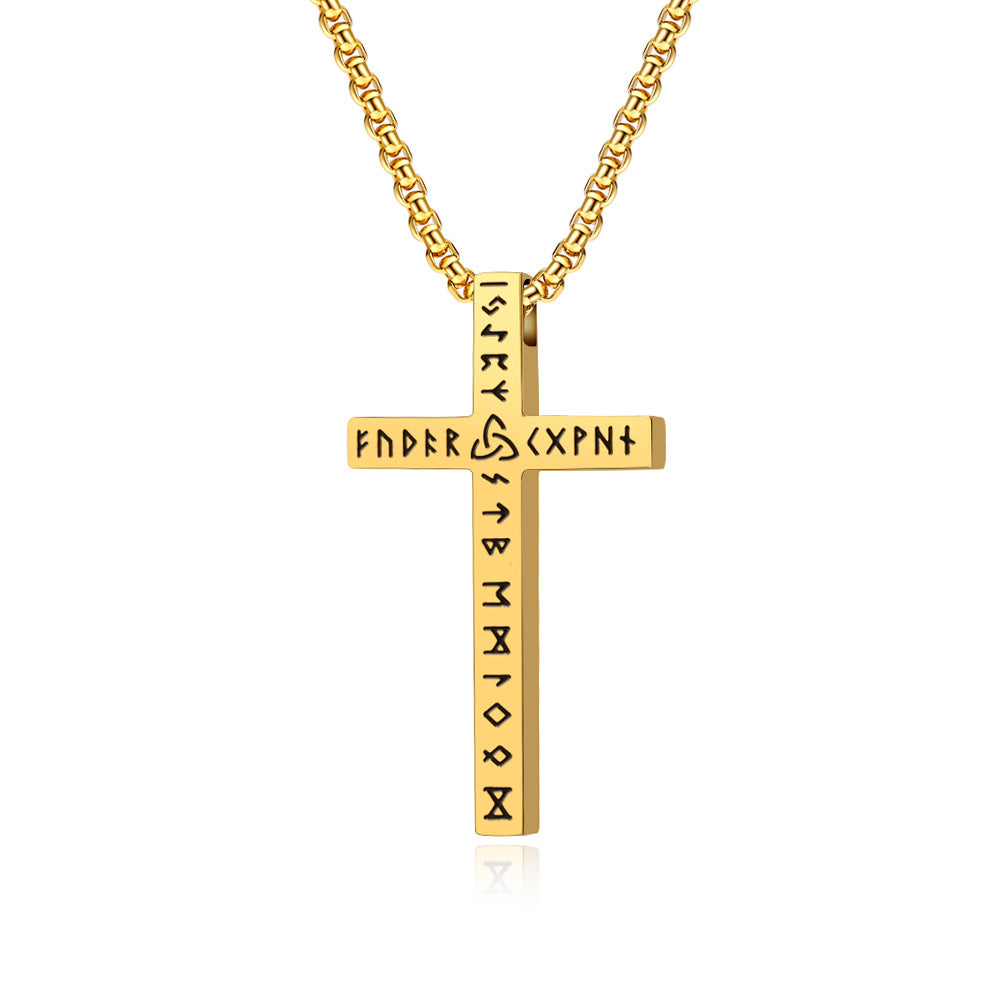 Viking Rune Cross Necklace Luhn Pendant By Planderful For History Buffs And Pirate Style Enthusiasts