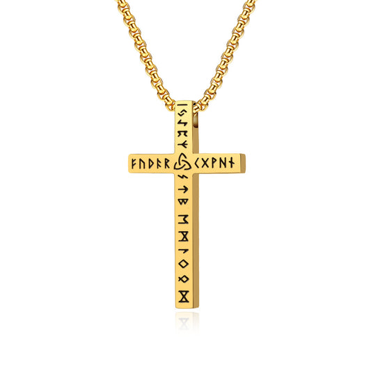 Viking Rune Cross Necklace Luhn Pendant By Planderful For History Buffs And Pirate Style Enthusiasts
