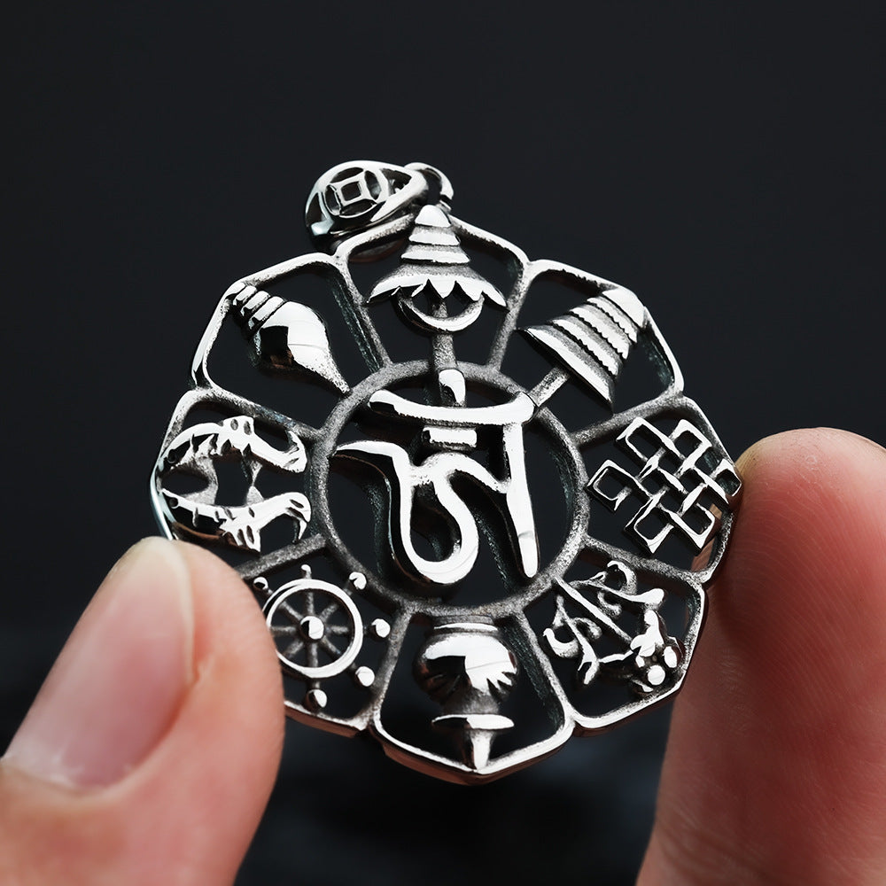 European And American Retro Stainless Steel Men's Pendant Necklace