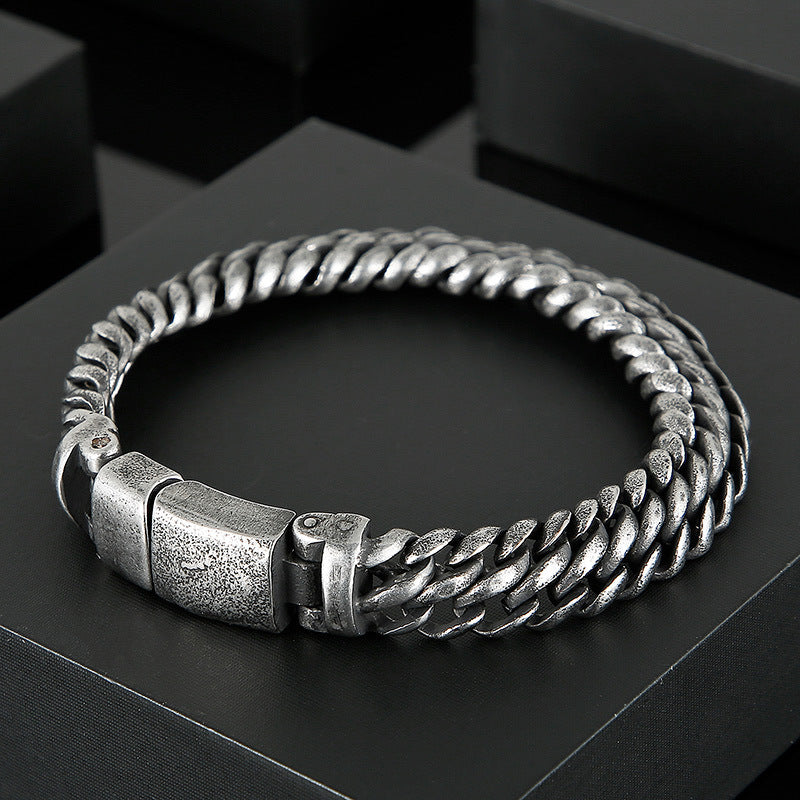 Mesh Stainless Steel Buckle Men's Bracelet