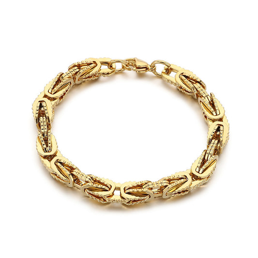 Planderful V-Byzantine Gear Bracelet For Men Titanium Steel