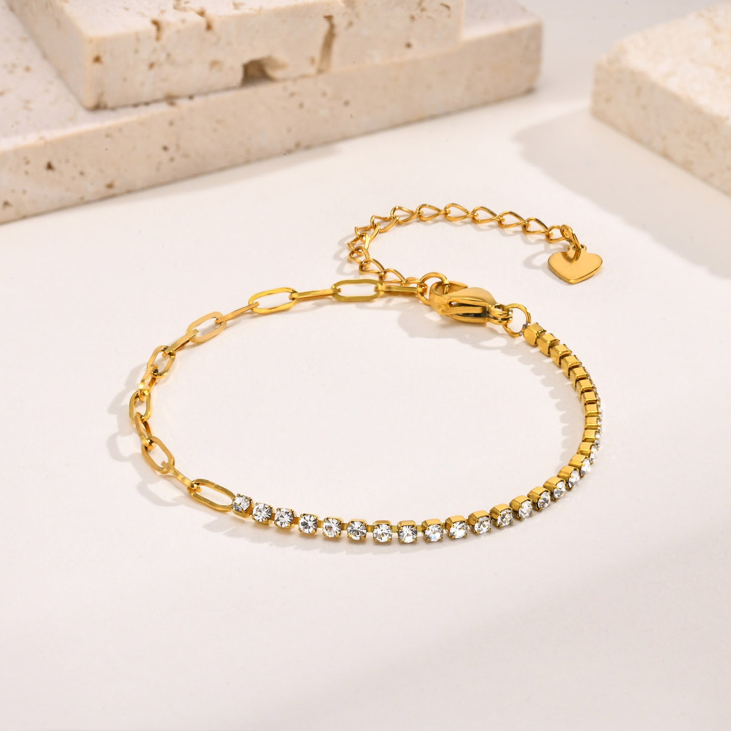 Stainless Steel Ladies Titanium Steel Fashion Bracelet Gold