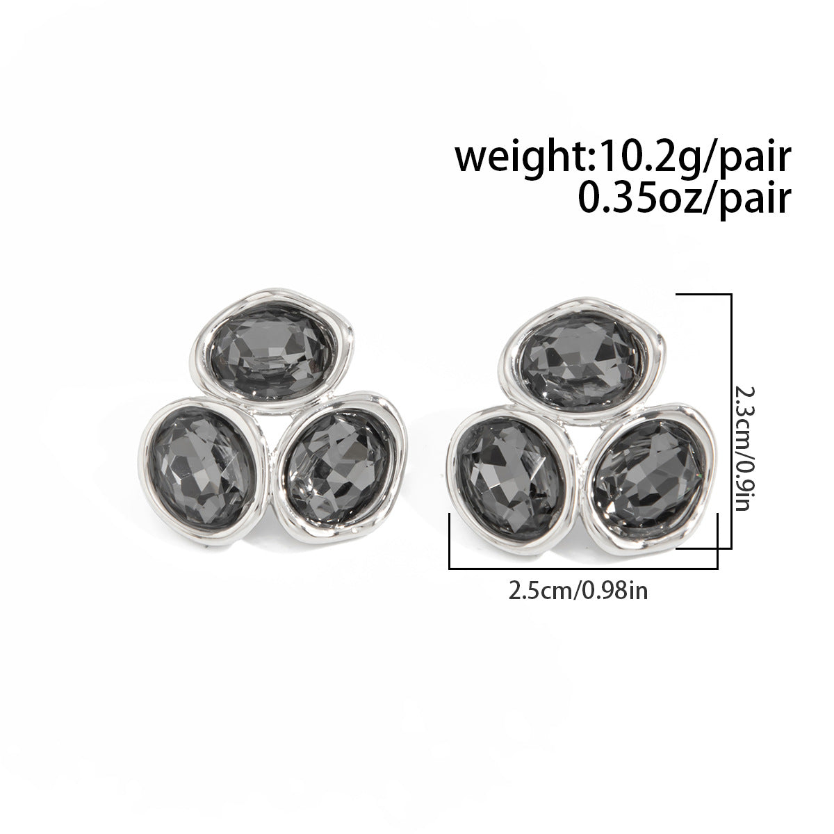 Planderful Vienna Verve Geometric Acrylic Stud Earrings Irregular Splicing Statement For Modern Women