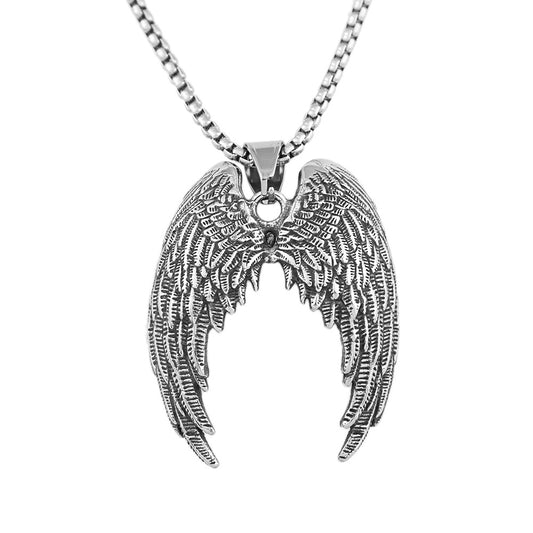 AliExpress Jewelry Wholesale Men's Angel Wings Steel Pendant