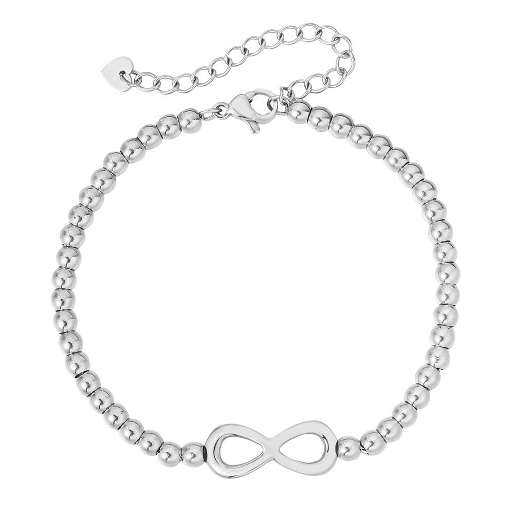 Infinity Symbol Titanium Steel Bracelet By Planderful For Women And Unisex Everyday Statement Jewelry