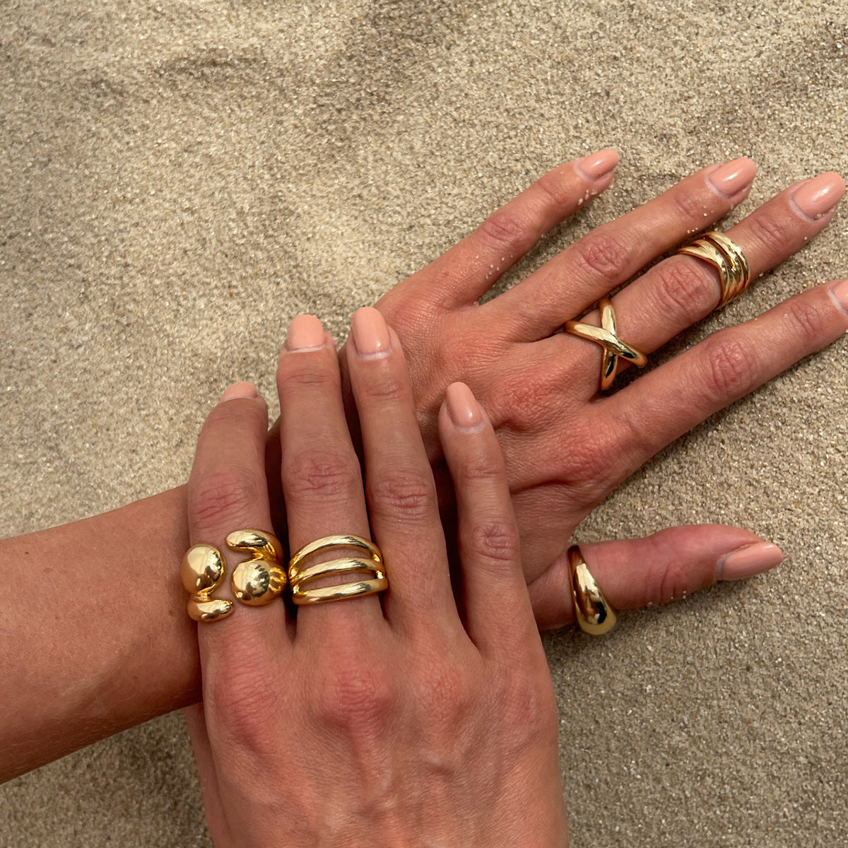 Planderful Vienna Verve Ring Set – Exaggerated Baroque Design