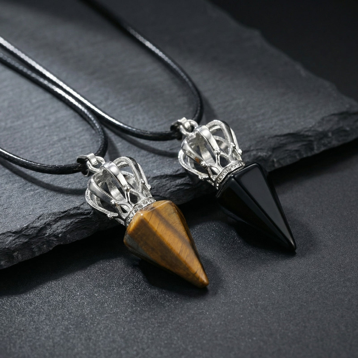 Tiger's Eye Stainless Steel Pendant