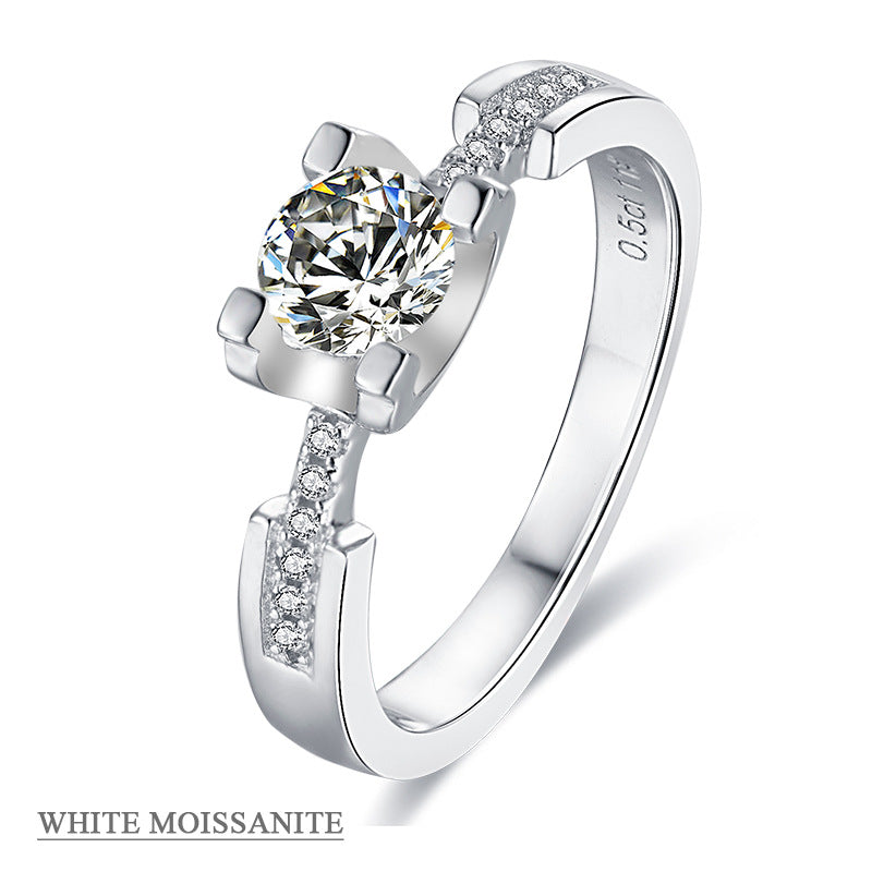 Light Luxury Fashion S925 Sterling Silver Moissanite Bull's Head Ring