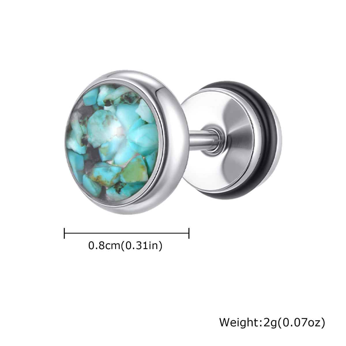 Modern Stainless Steel Earring — Single — Gold / Silver / Black