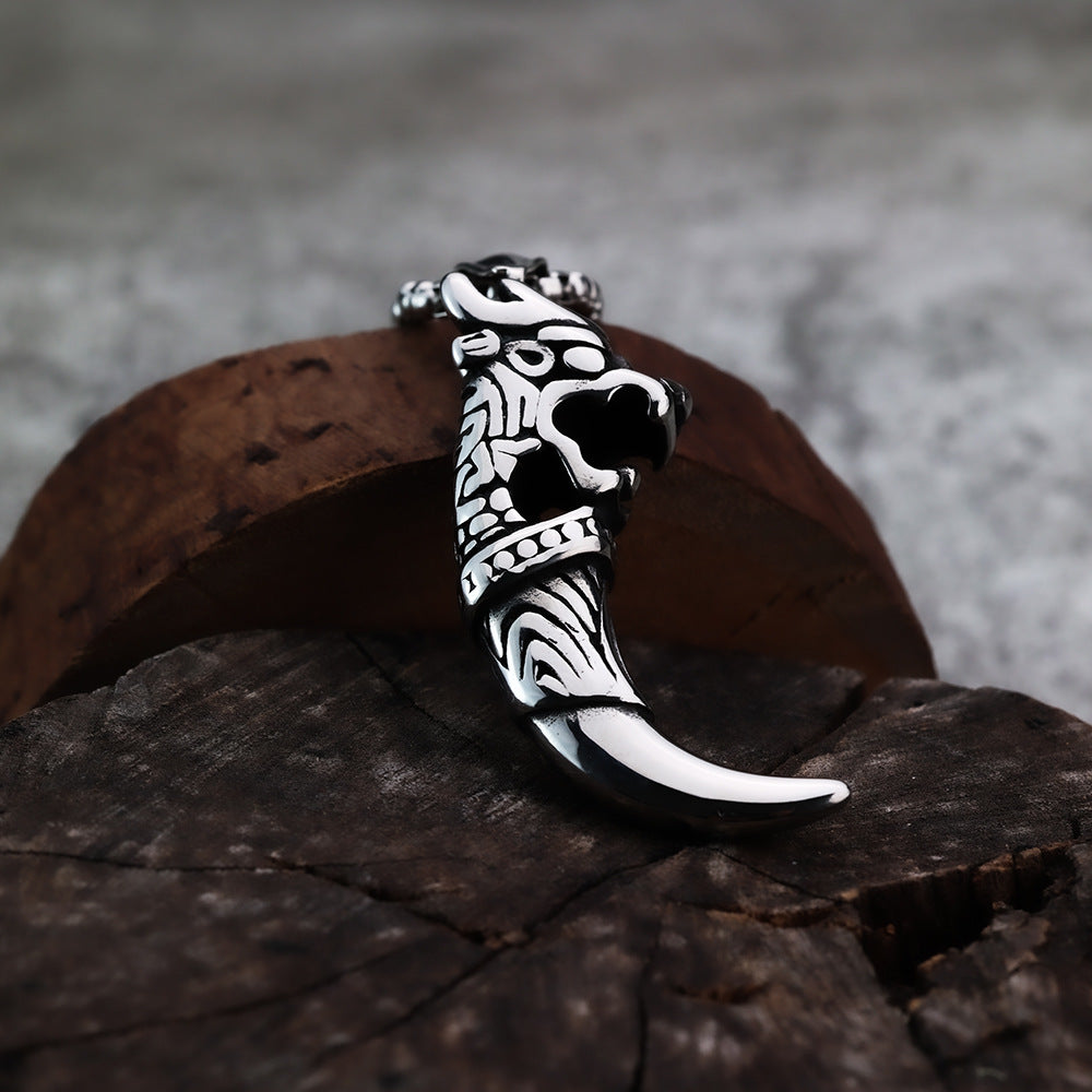 Cross-Border Nordic Viking Pendant Personalized Wolf Tooth Men's Jewelry