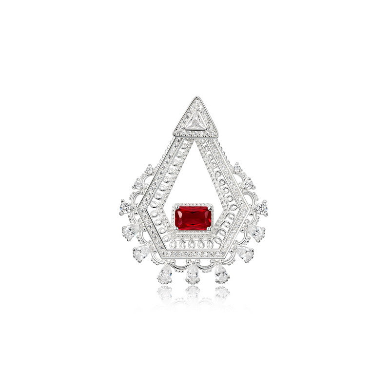 S925 Sterling Silver Diamond-Shaped Stud Earrings