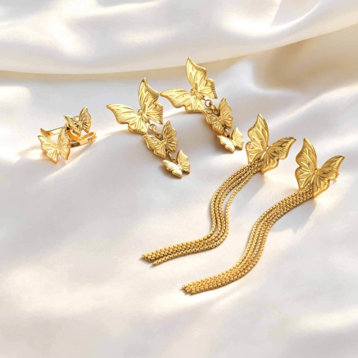 Cat-Inspired Jewelry — Earrings, Ring or Necklace