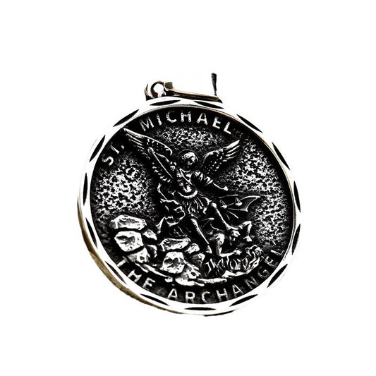 Titanium Steel Angel Wings Michael Pendant for Men - European and American Inspired Jewelry