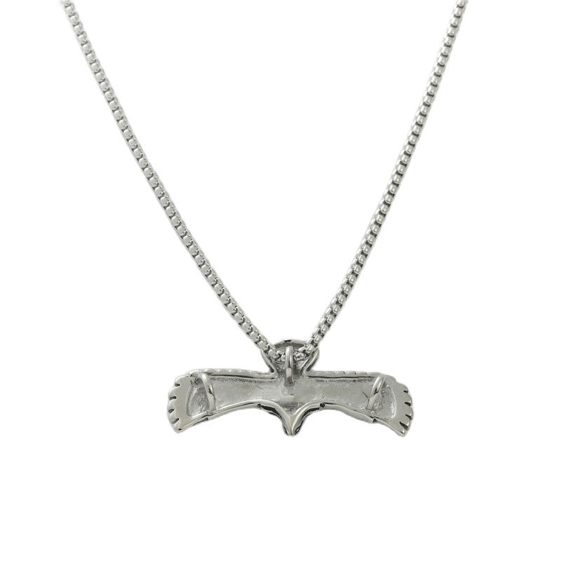 Personalized Retro Eagle Pendant Necklace for Men in Titanium Steel - Trendy Animal Design
