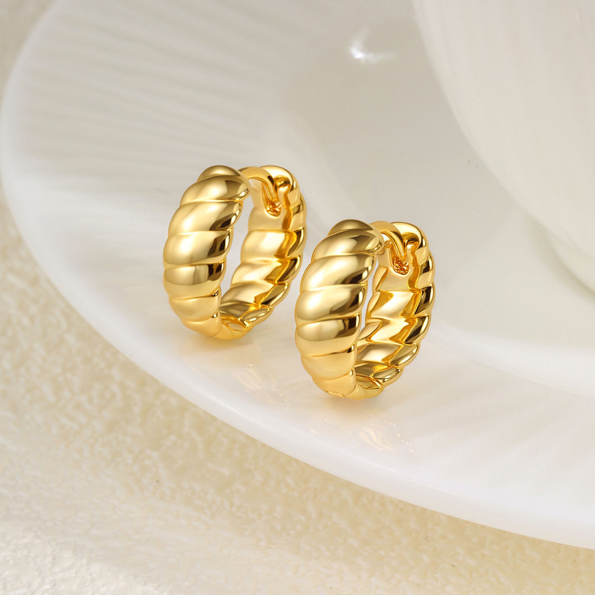 Gold-Tone Earrings — Two Finishes