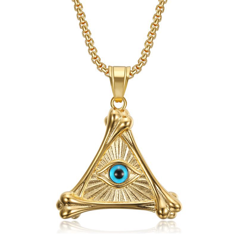 Gold-Plated Stainless Steel Necklace - Statement Punk