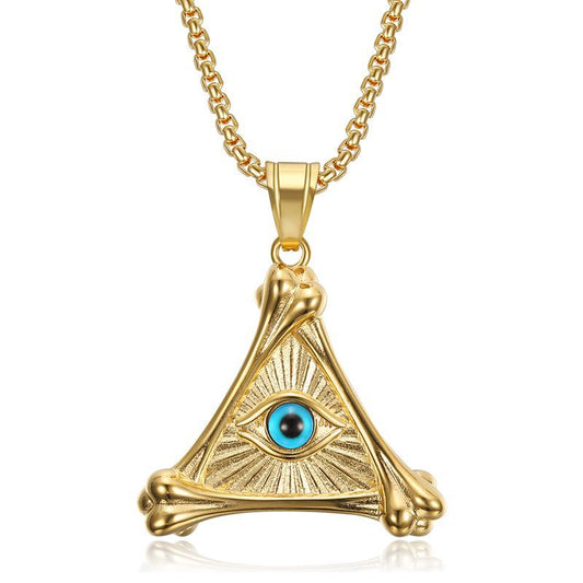 Gold-Plated Stainless Steel Necklace - Statement Punk