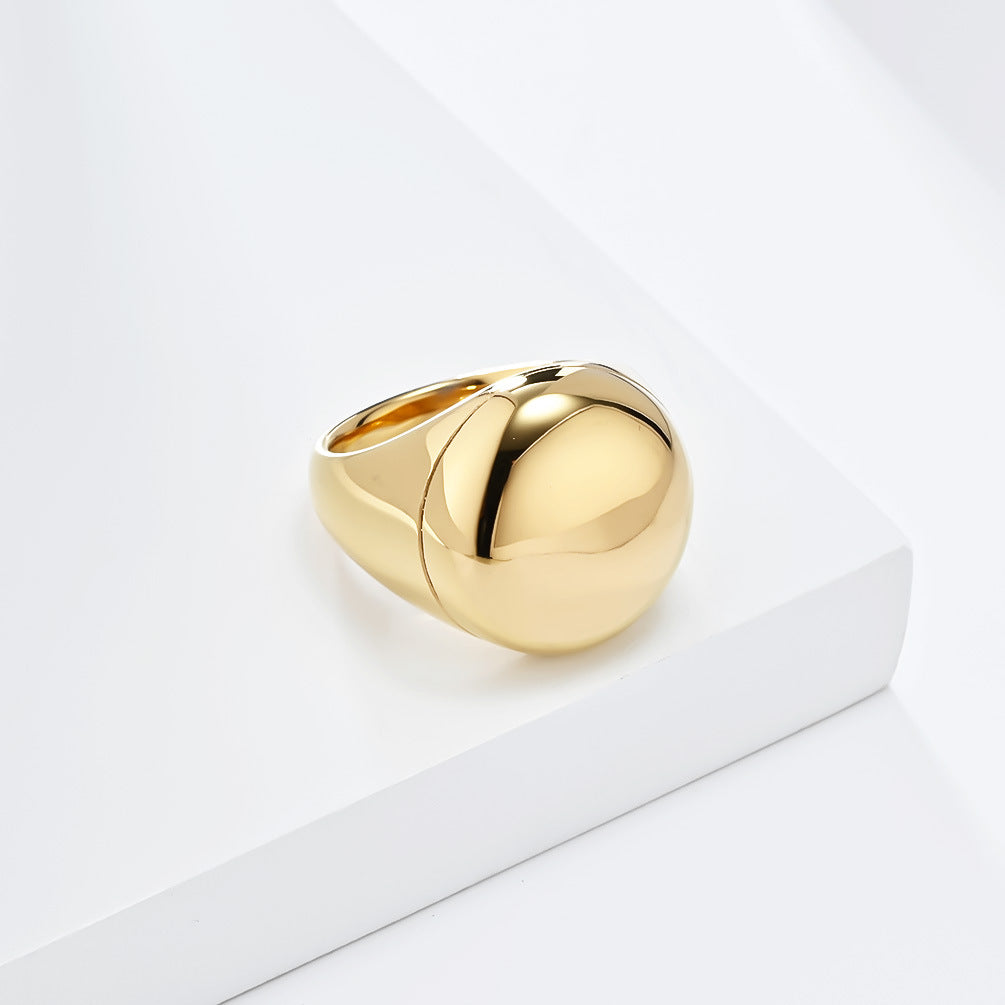 European and American Simple Curved High-Gloss Titanium Steel Ring Gender-Free Fashion Jewelry Wholesale for Men