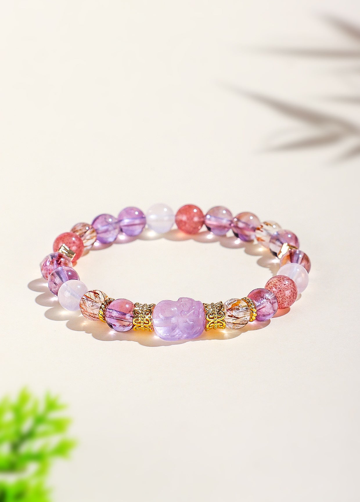 Planderful Fortune's Favor Amethyst Pixiu Bracelet – High-End Crystal Elegance