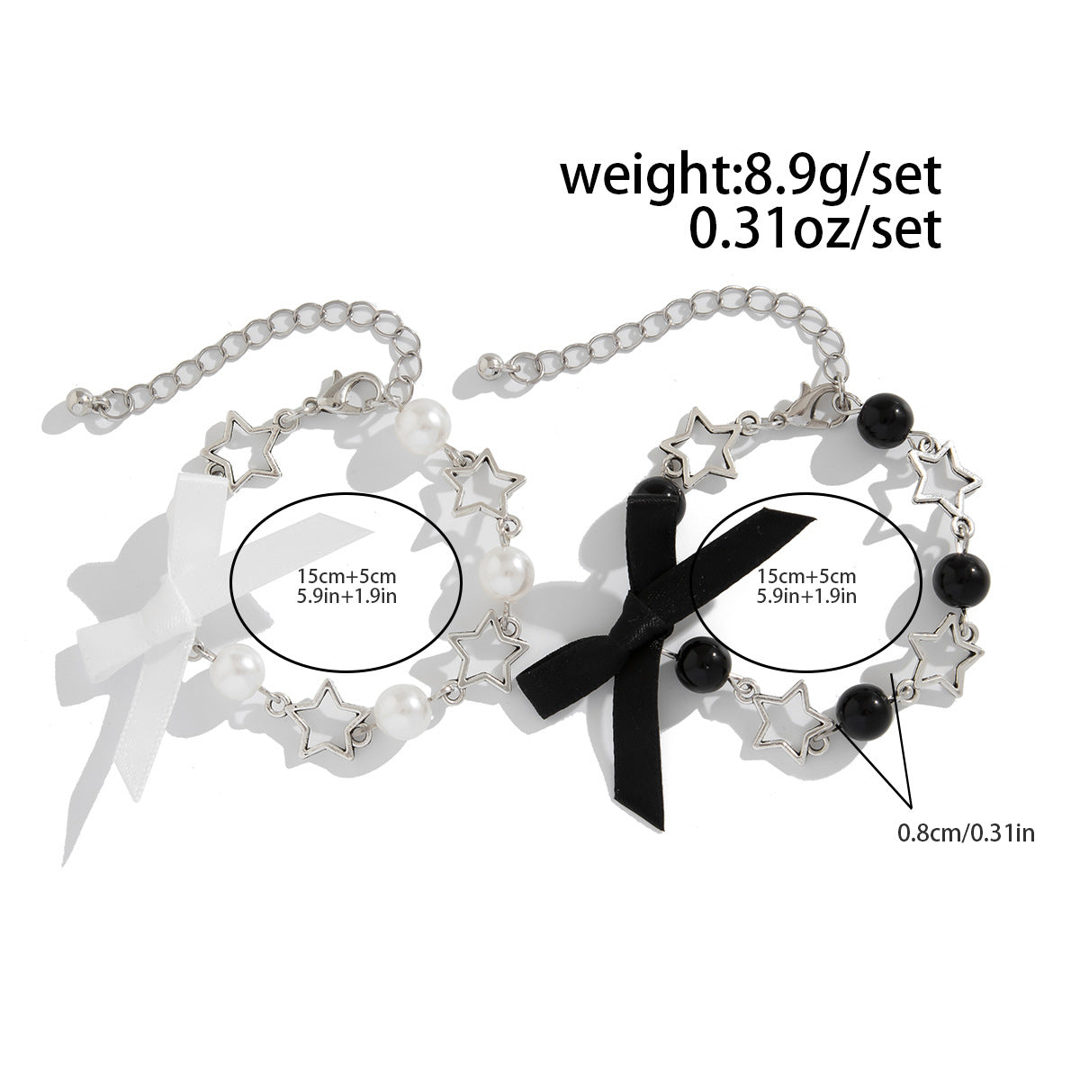 Planderful Vienna Verve Bracelet For Women Pastoral Bow Tassel Imitation Pearl Star Jewelry