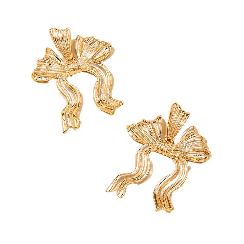 Vibrant Bow Statement Earrings for Stylish Women
