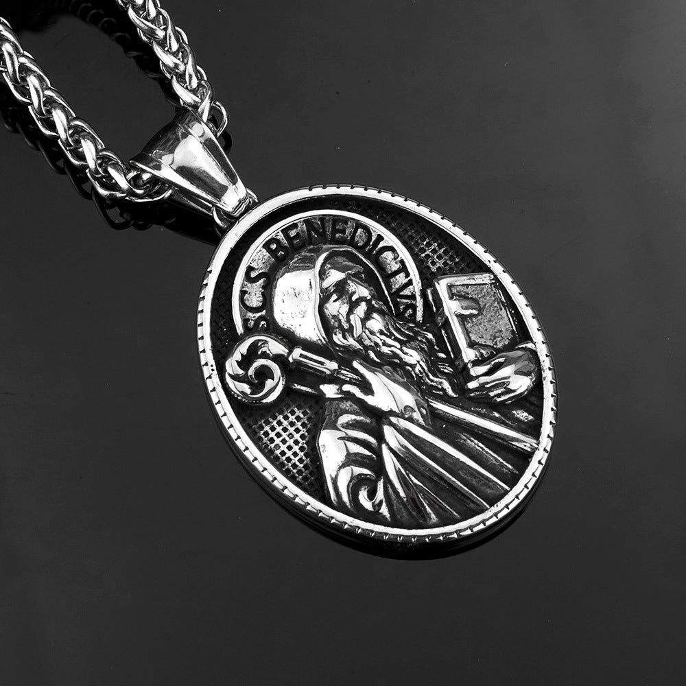 Vintage Men's Jewelry Greek Mythology Pendant Necklace